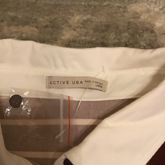 NWT Active USA 2 Button Long Sleeve Shirt - Picture 3 of 7